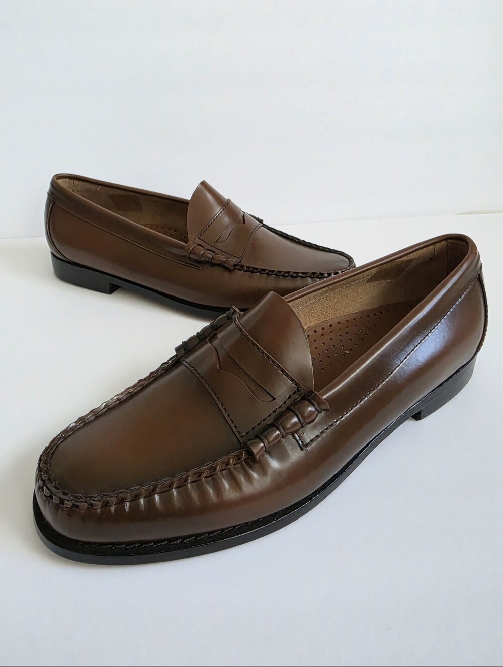 GH Bass Weejuns Classic Larson Leather Penny Loafers Whiskey Mens Sz 9.5 W